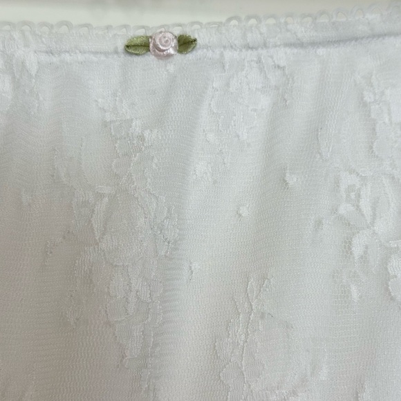 All In Favor Semi-sheer White Lace Midi Skirt- Size Small - Picture 5 of 6